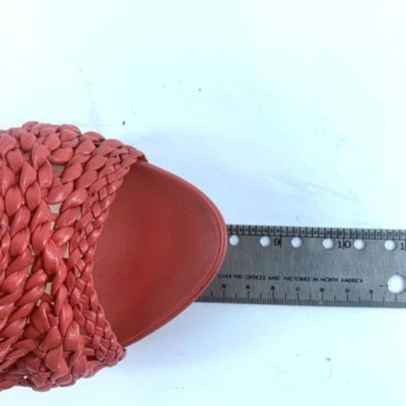 FENDI NWB Women’s 38.5 US 8 Red/Cream Leather Open Toe/back SlipOn Slide Sandal - Picture 13 of 13